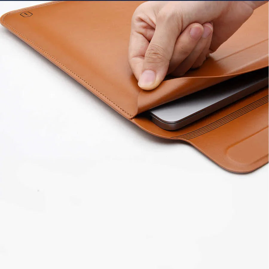Wiwu Skin Pro Slim Stand Sleeve For Macbook Pro 16 - Gray - Tashqila Wiwu Skin Pro Slim Stand Sleeve For Macbook Pro 16 - Gray - Tashqila